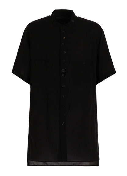 【PIECE UNIQUE】CELLULOSE LAWN SHORT-SLEEVE SHIRT WITH RANDOM BUTTONS
