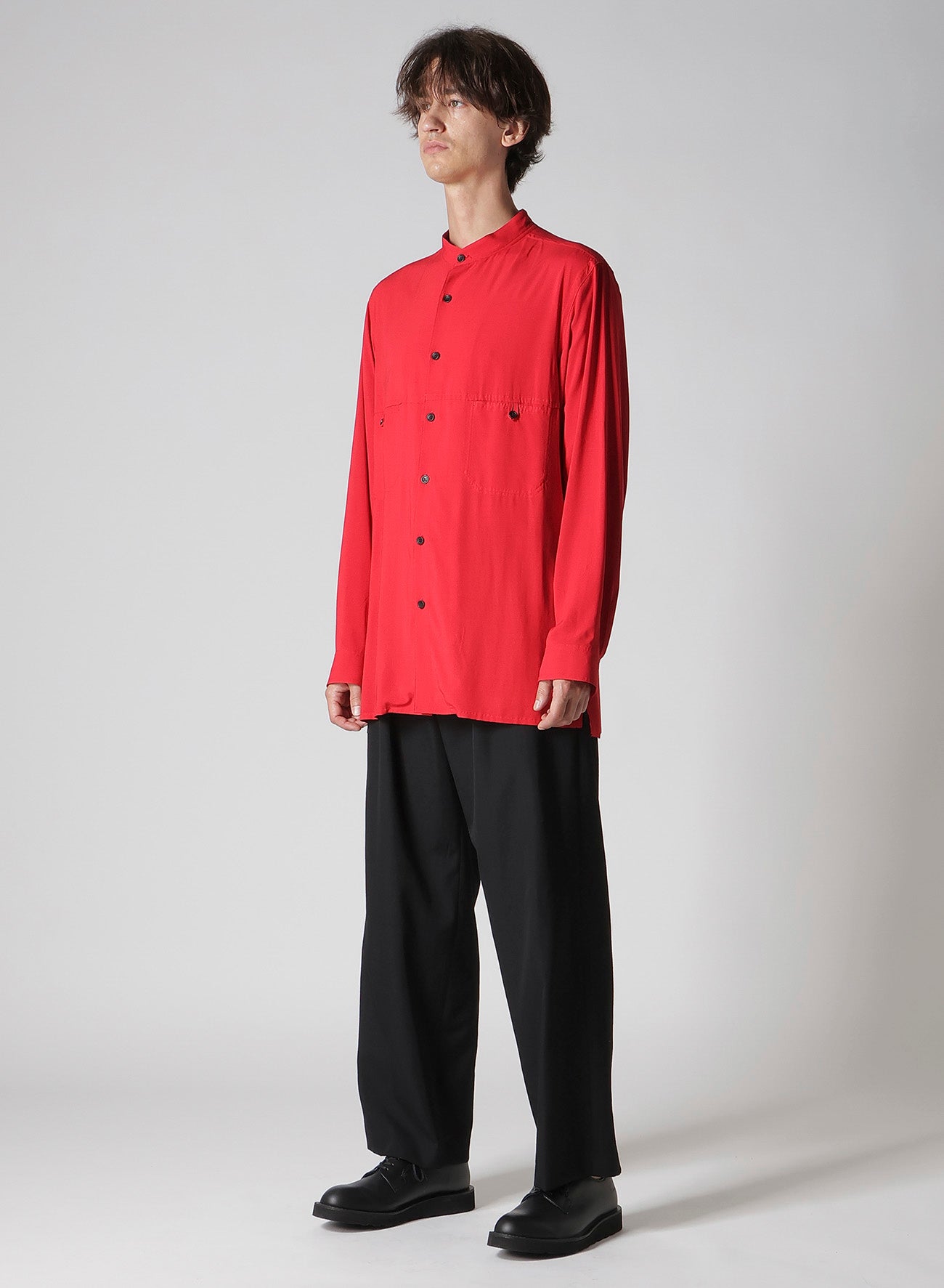 KHADI PANEL STAND COLLAR SHIRT