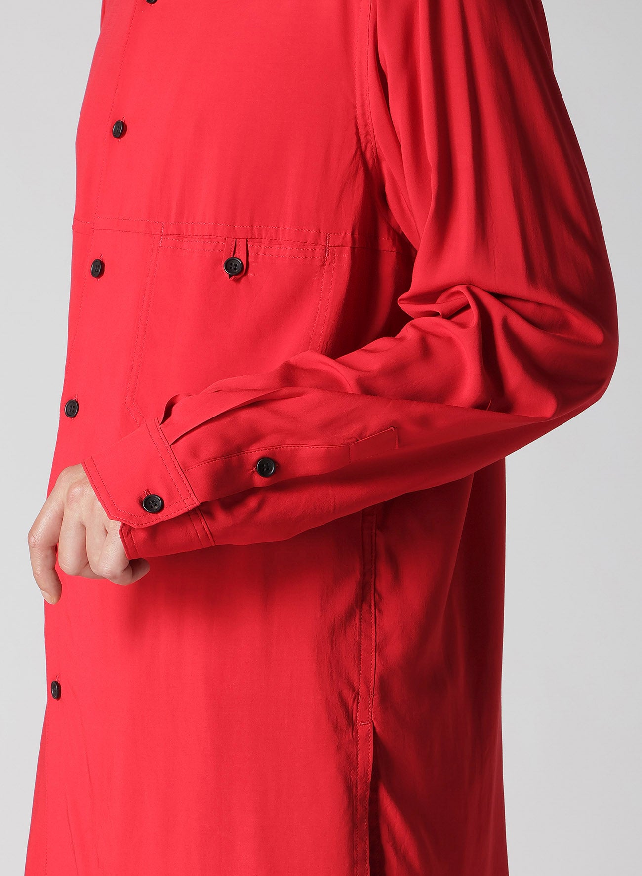 KHADI PANEL STAND COLLAR SHIRT