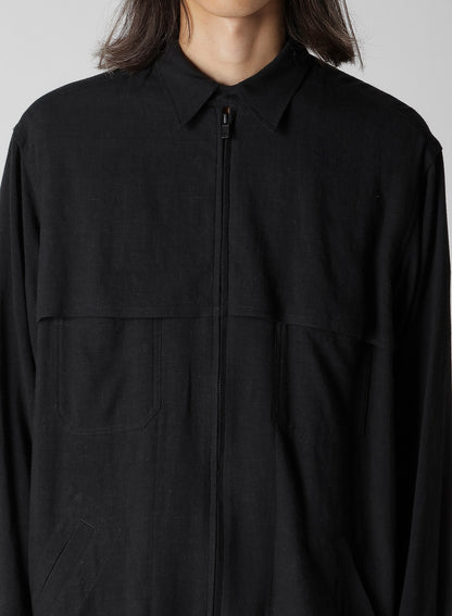 RY/LI CLOTH FRONT ZIP SHIRT