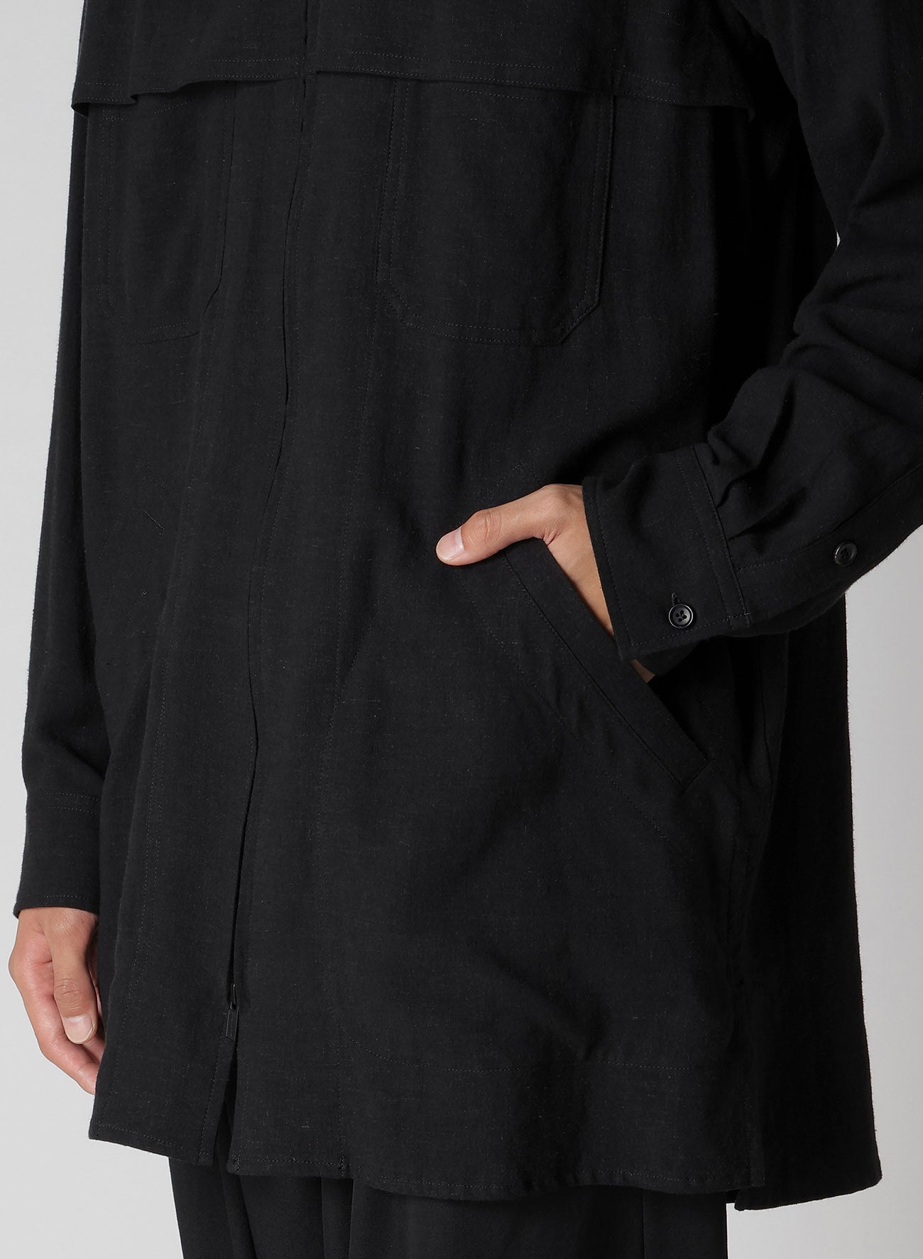 RY/LI CLOTH FRONT ZIP SHIRT