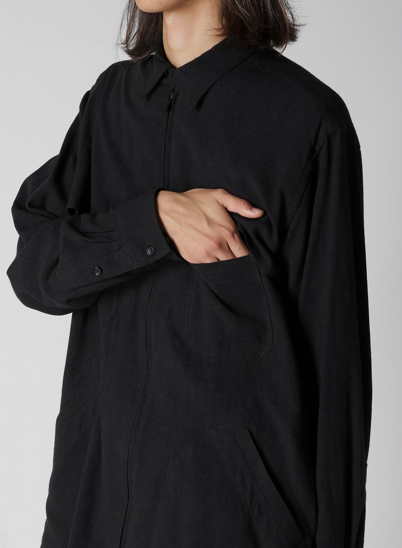 RY/LI CLOTH FRONT ZIP SHIRT – THE SHOP YOHJI YAMAMOTO