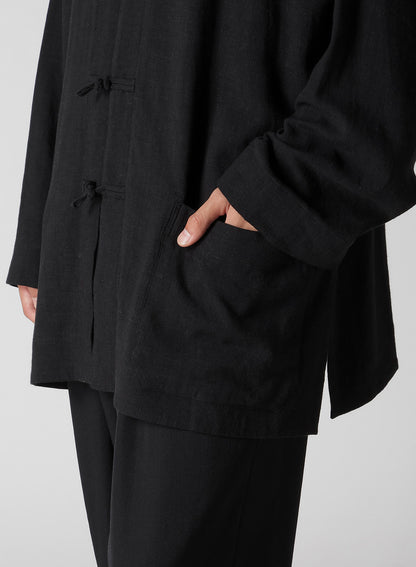 RY/LI CLOTH CHINA BUTTON STAND COLLAR SHIRT