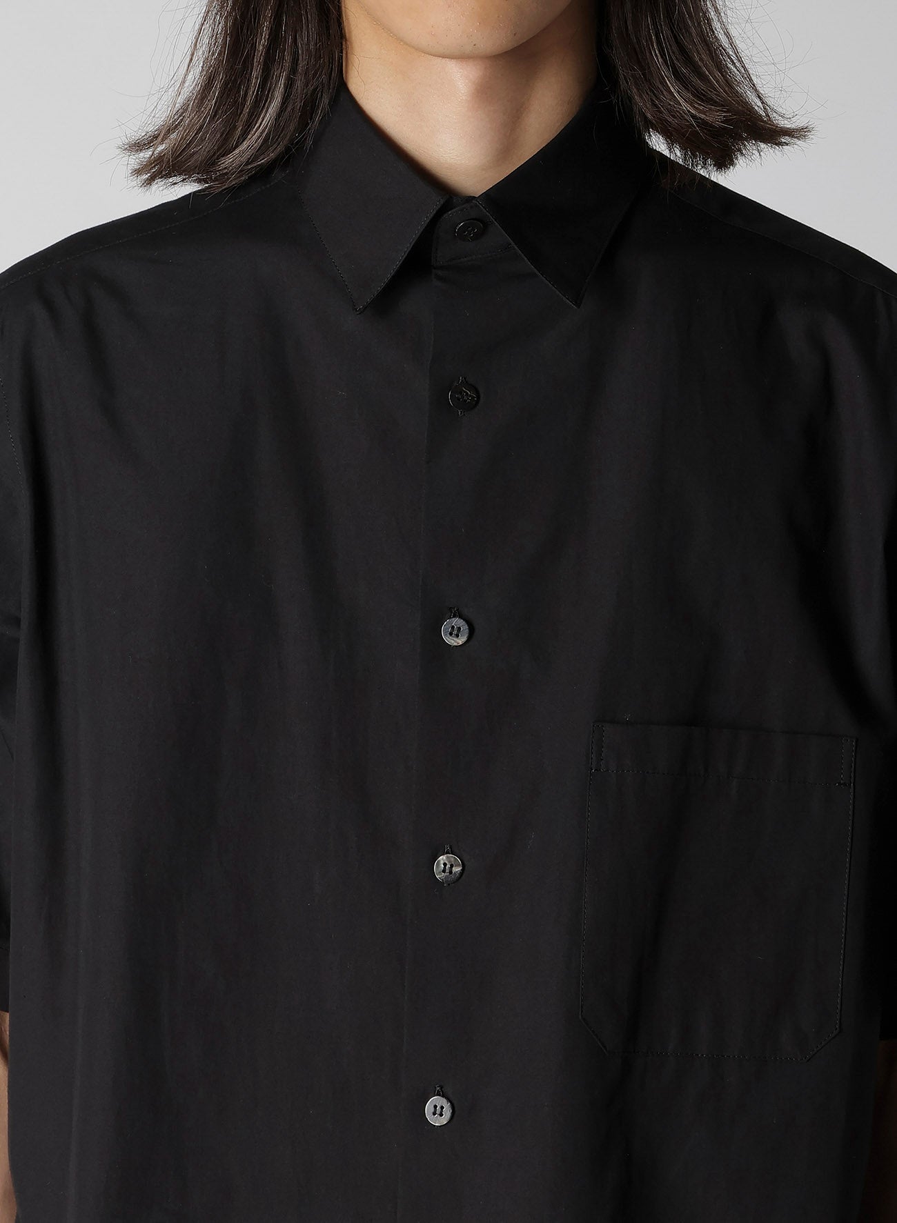 80/2 BROAD STANDARD SHORT SLEEVE BIG SHIRT – THE SHOP YOHJI YAMAMOTO