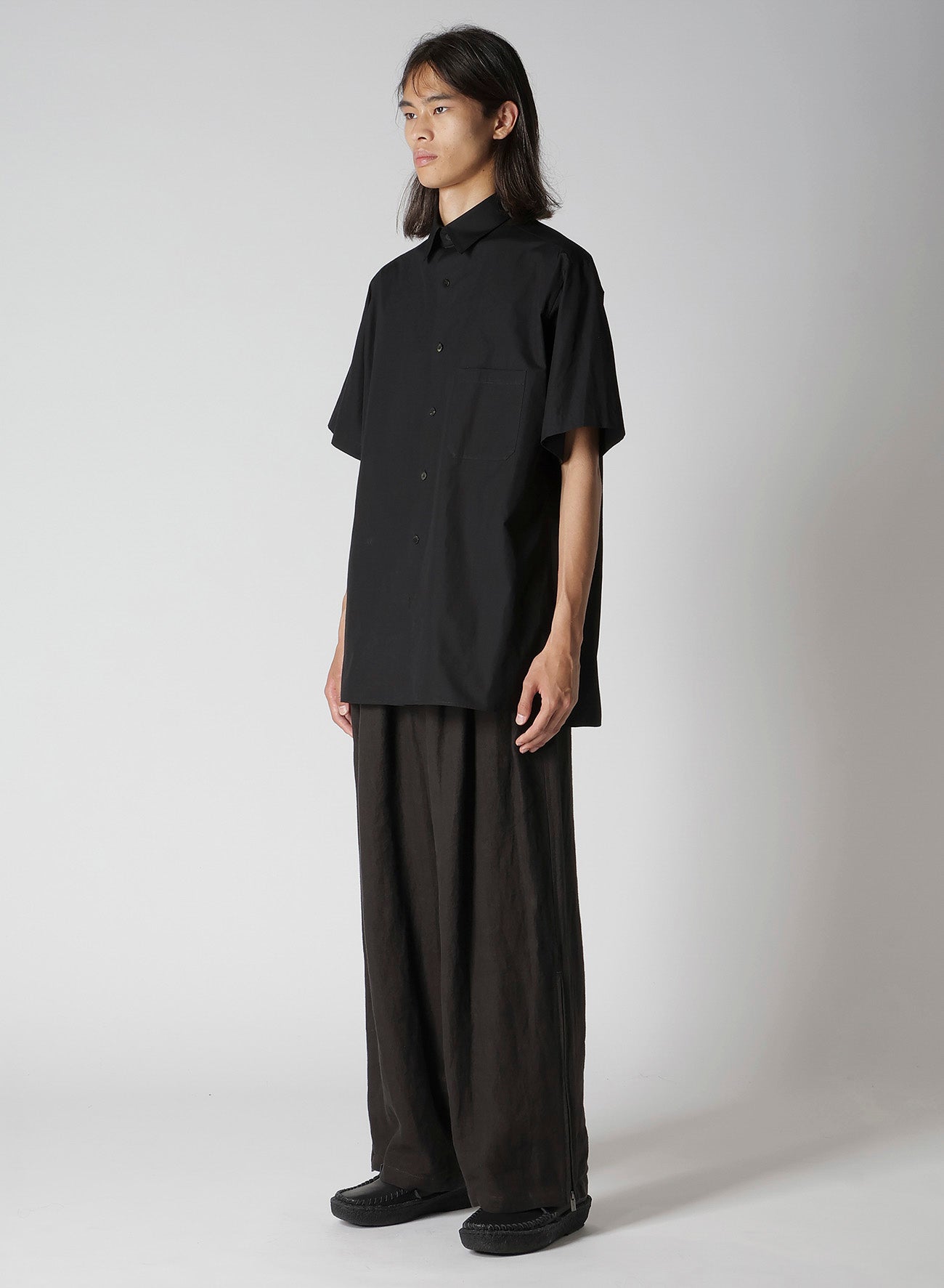 80/2 BROAD STANDARD SHORT SLEEVE BIG SHIRT – THE SHOP YOHJI YAMAMOTO