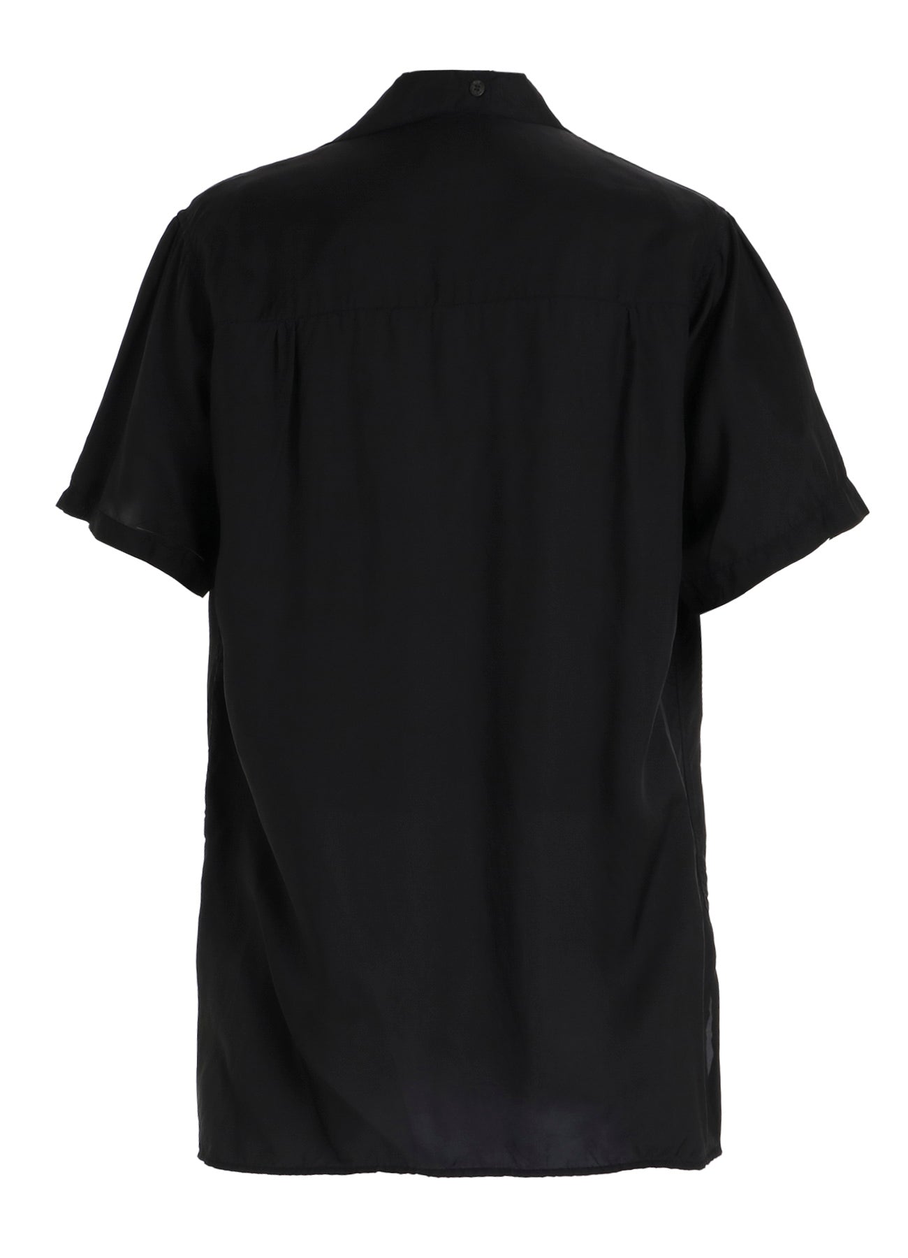 CHAIN STITCH OPEN-COLLAR SHORT SLEEVE SHIRT