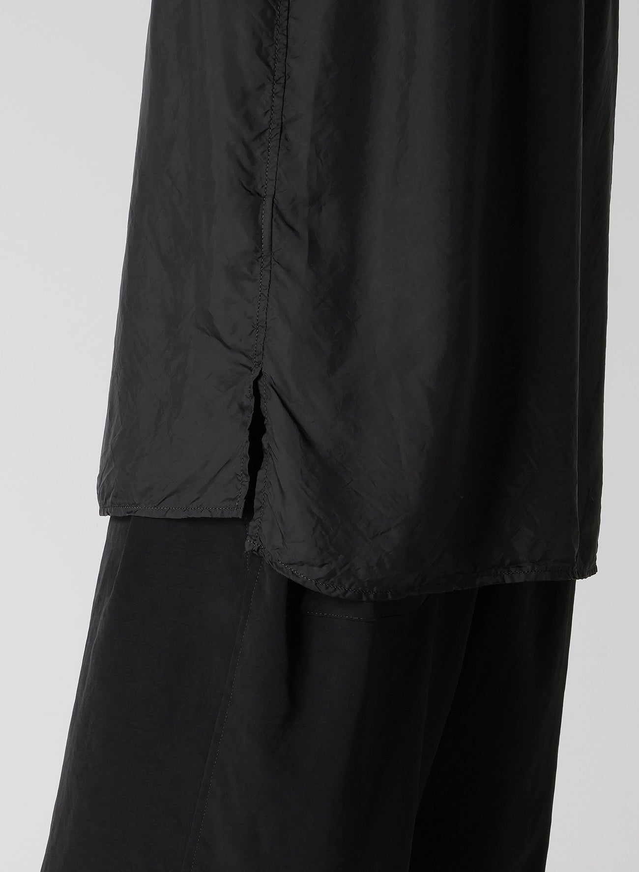 CHAIN STITCH OPEN-COLLAR SHORT SLEEVE SHIRT