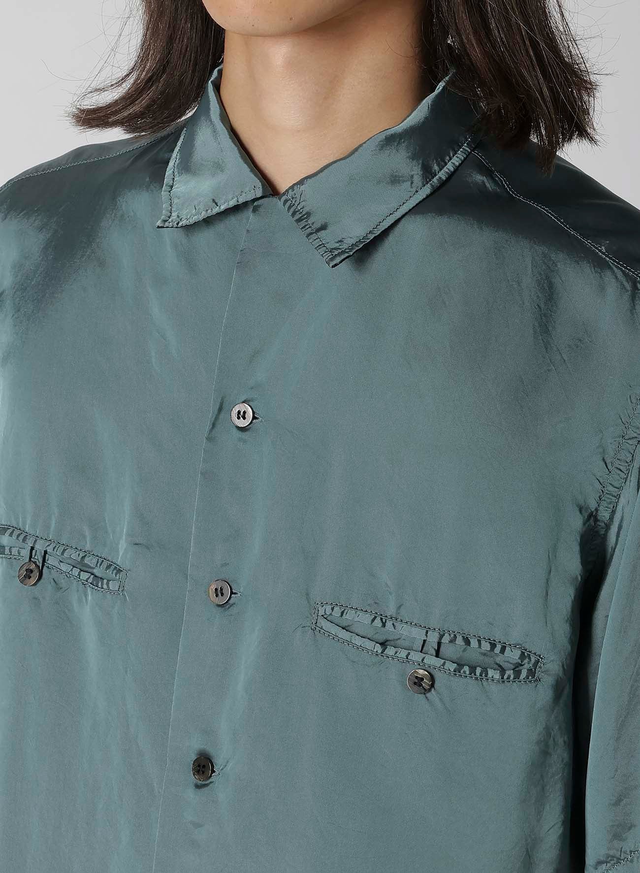 CHAIN STITCH OPEN-COLLAR SHORT SLEEVE SHIRT – THE SHOP YOHJI YAMAMOTO