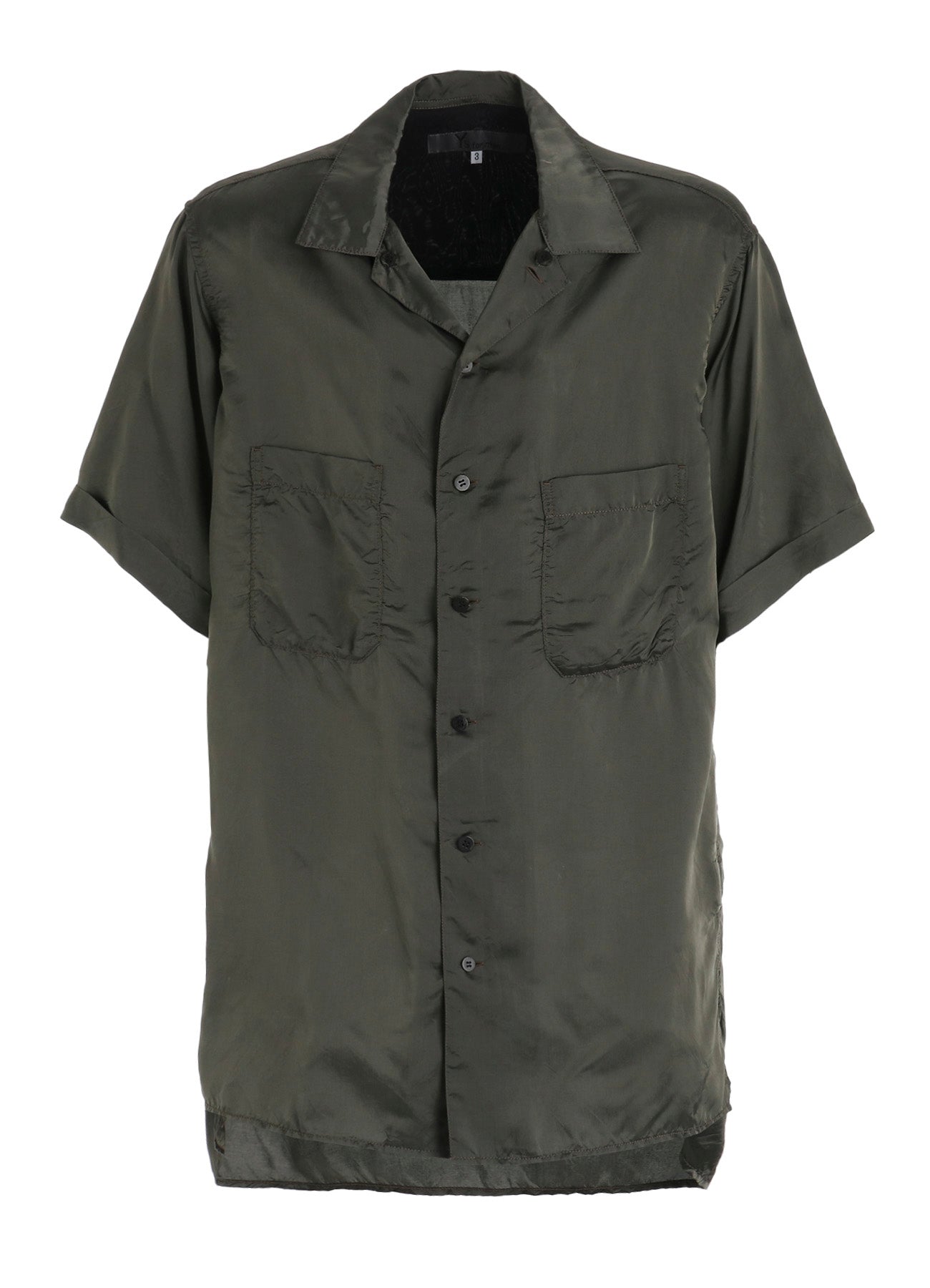 CHAIN STITCH OPEN-COLLAR SHORT SLEEVE SHIRT – THE SHOP YOHJI YAMAMOTO