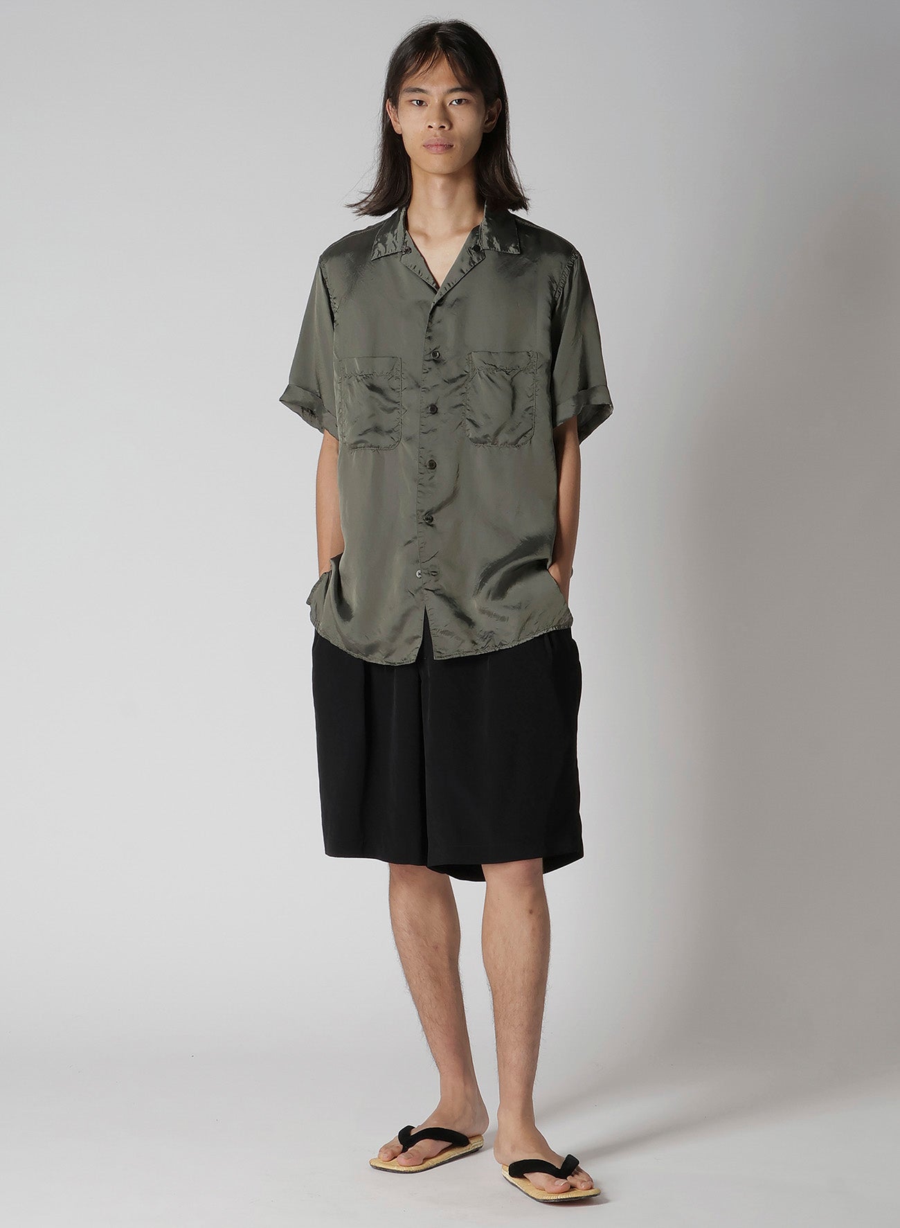 トップス M CHAIN STITCH OPEN-COLLAR SHORT SLEEVE SHIRT – THE SHOP YOHJI YAMAMOTO