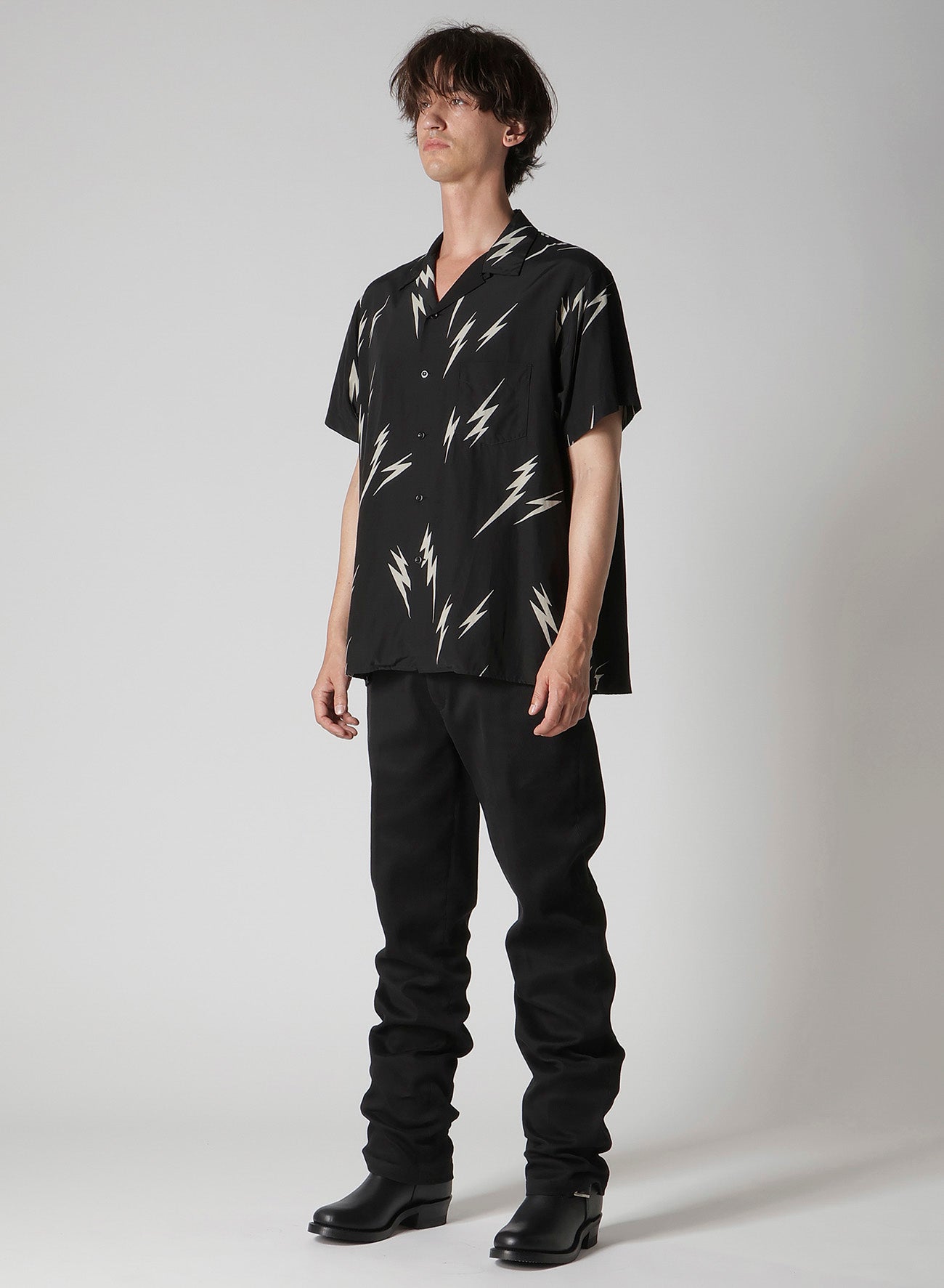 【Y's for men × MASSES】THUNDER BLEACH DYED SHORT SLEEVE SHIRT