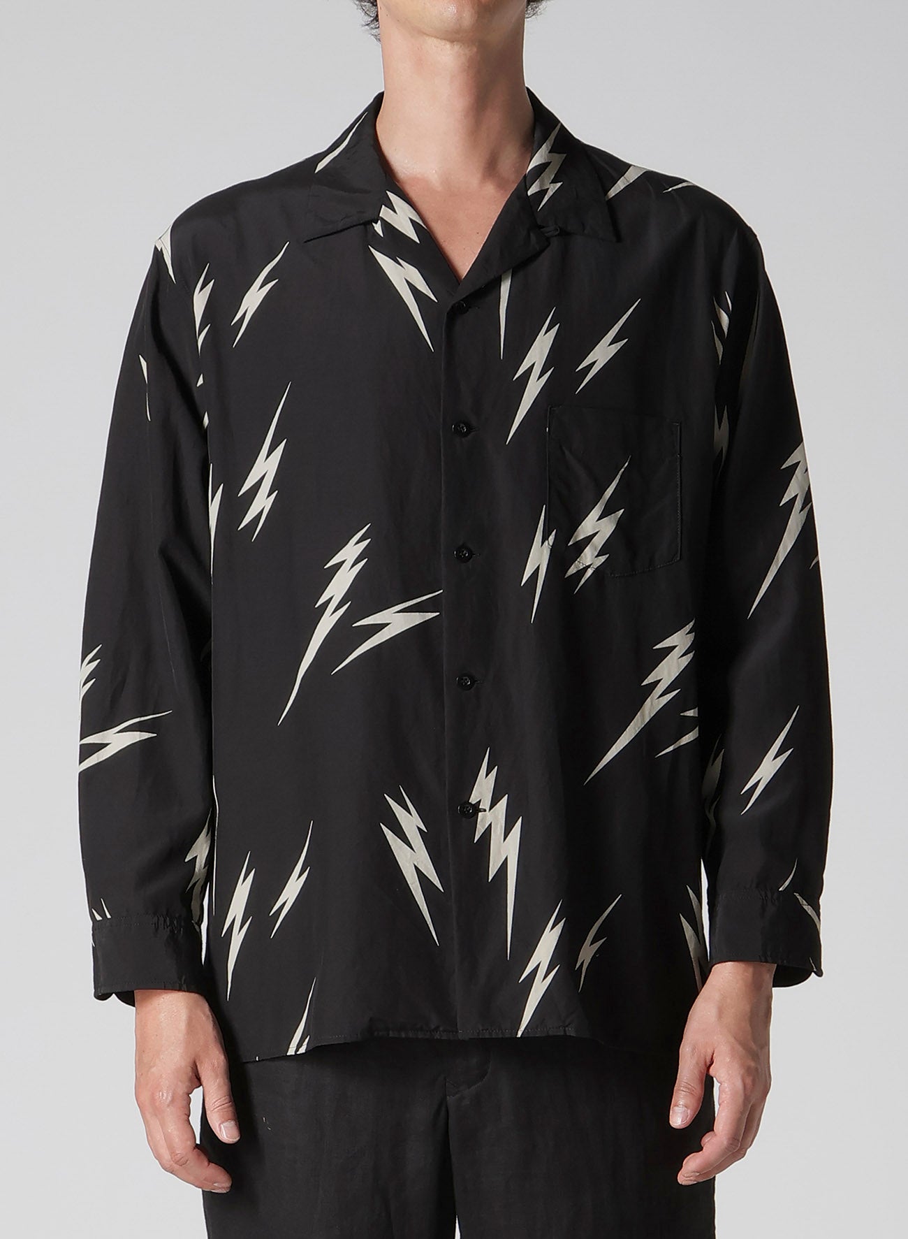 【Y's for men × MASSES】THUNDER BLEACH DYED LONG SLEEVE SHIRT