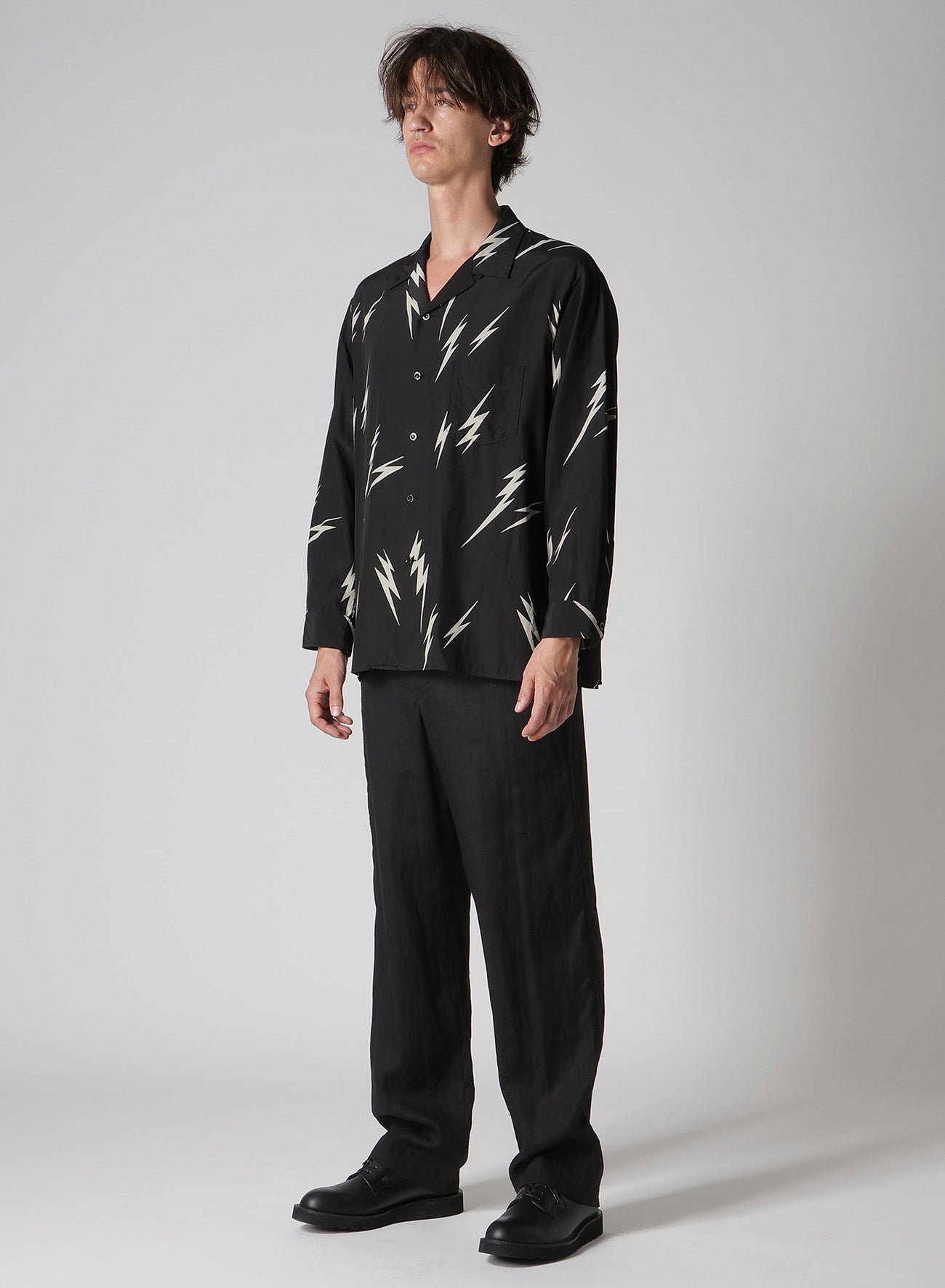 【Y's for men × MASSES】THUNDER BLEACH DYED LONG SLEEVE SHIRT