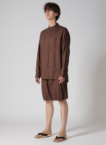 【Y's for men × MASSES】LINEN STAND COLLAR SHIRT