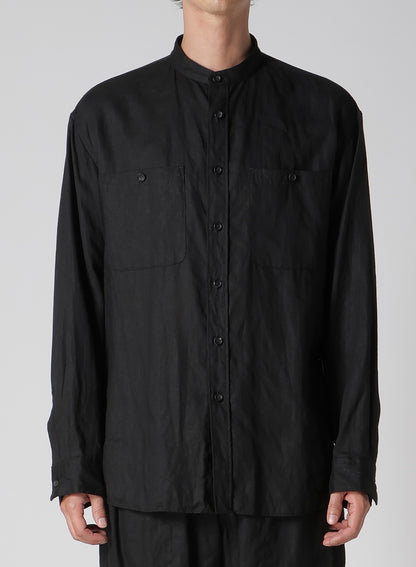 【Y's for men × MASSES】LINEN STAND COLLAR SHIRT