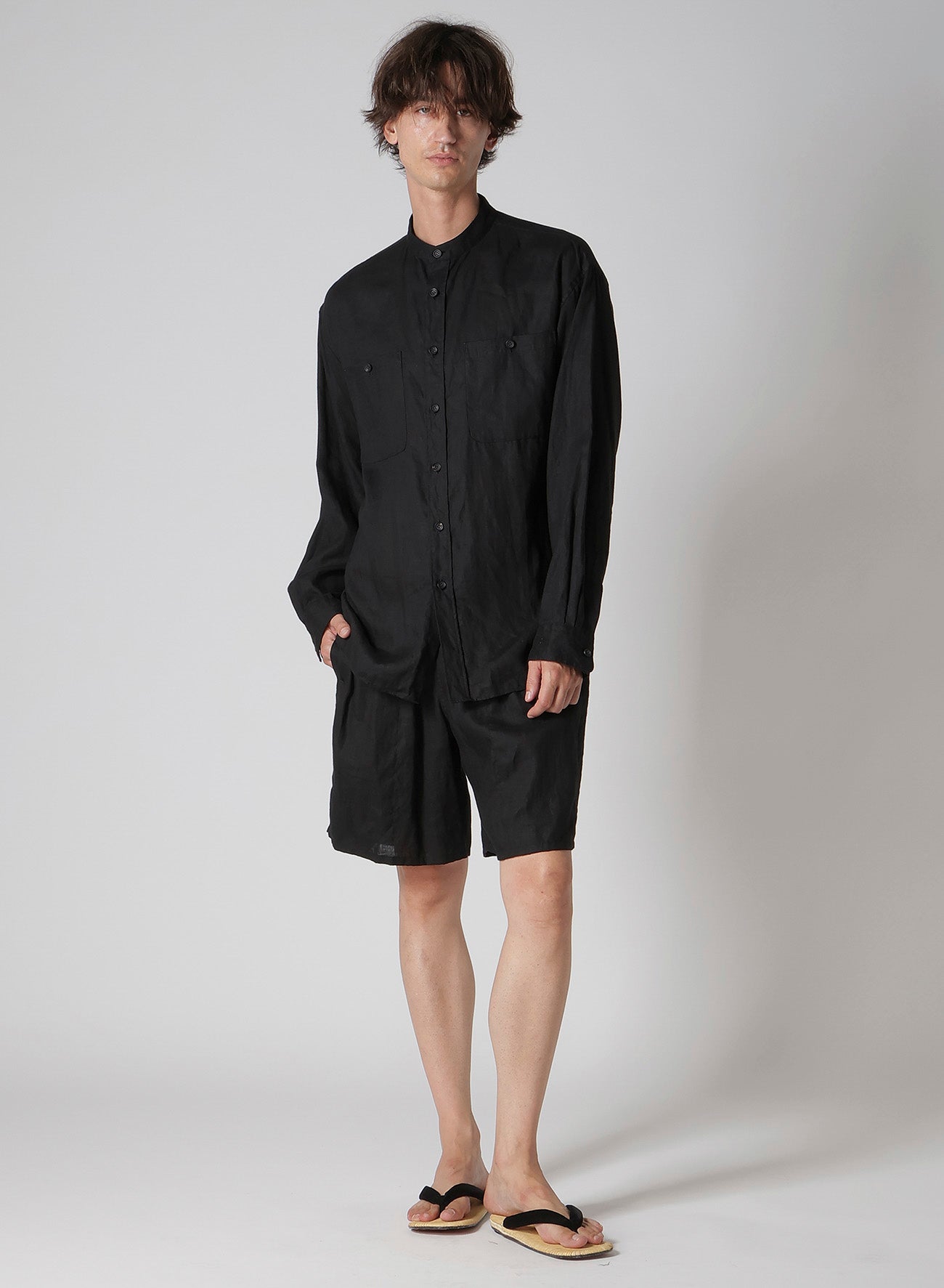 Y's for men × MASSES】LINEN STAND COLLAR SHIRT – THE SHOP YOHJI