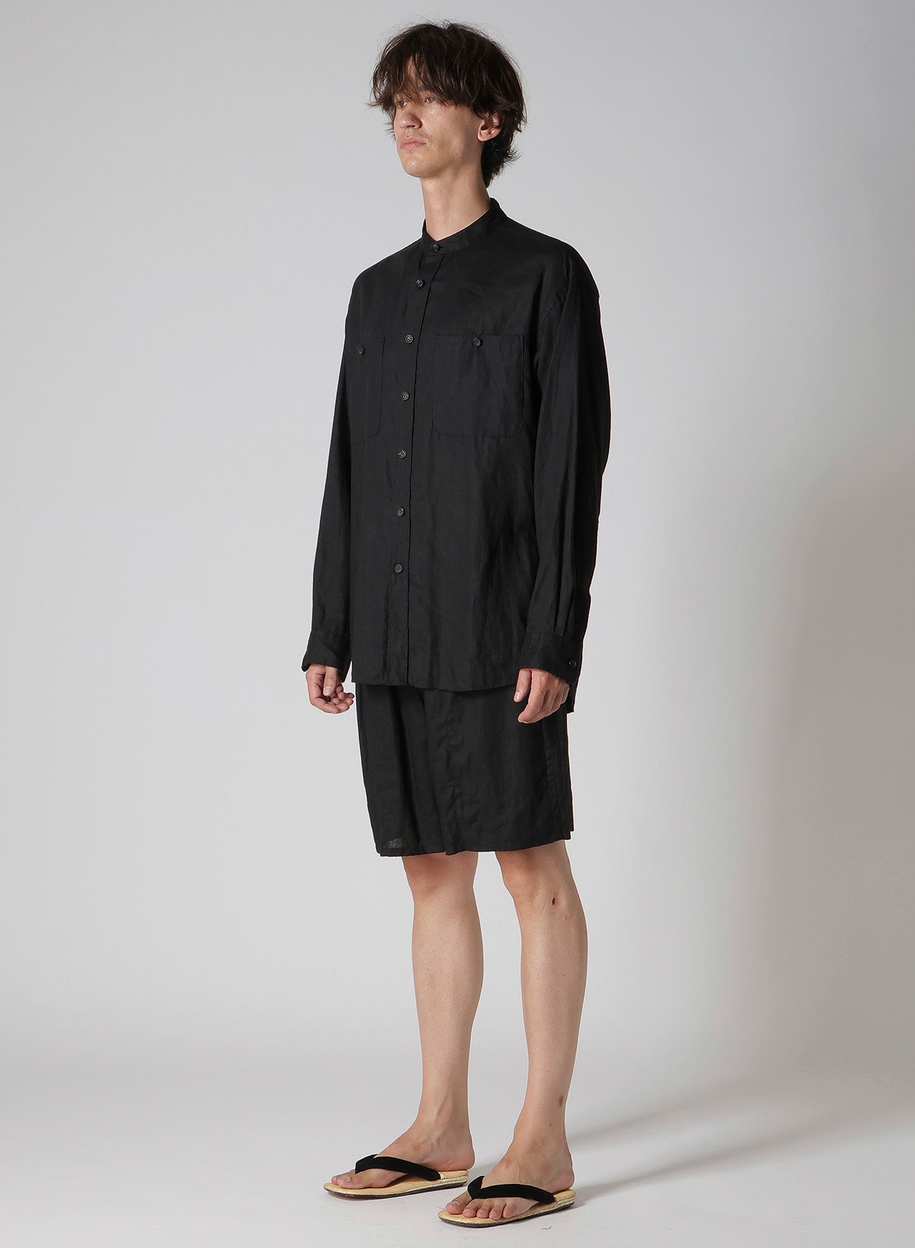 【Y's for men × MASSES】LINEN STAND COLLAR SHIRT