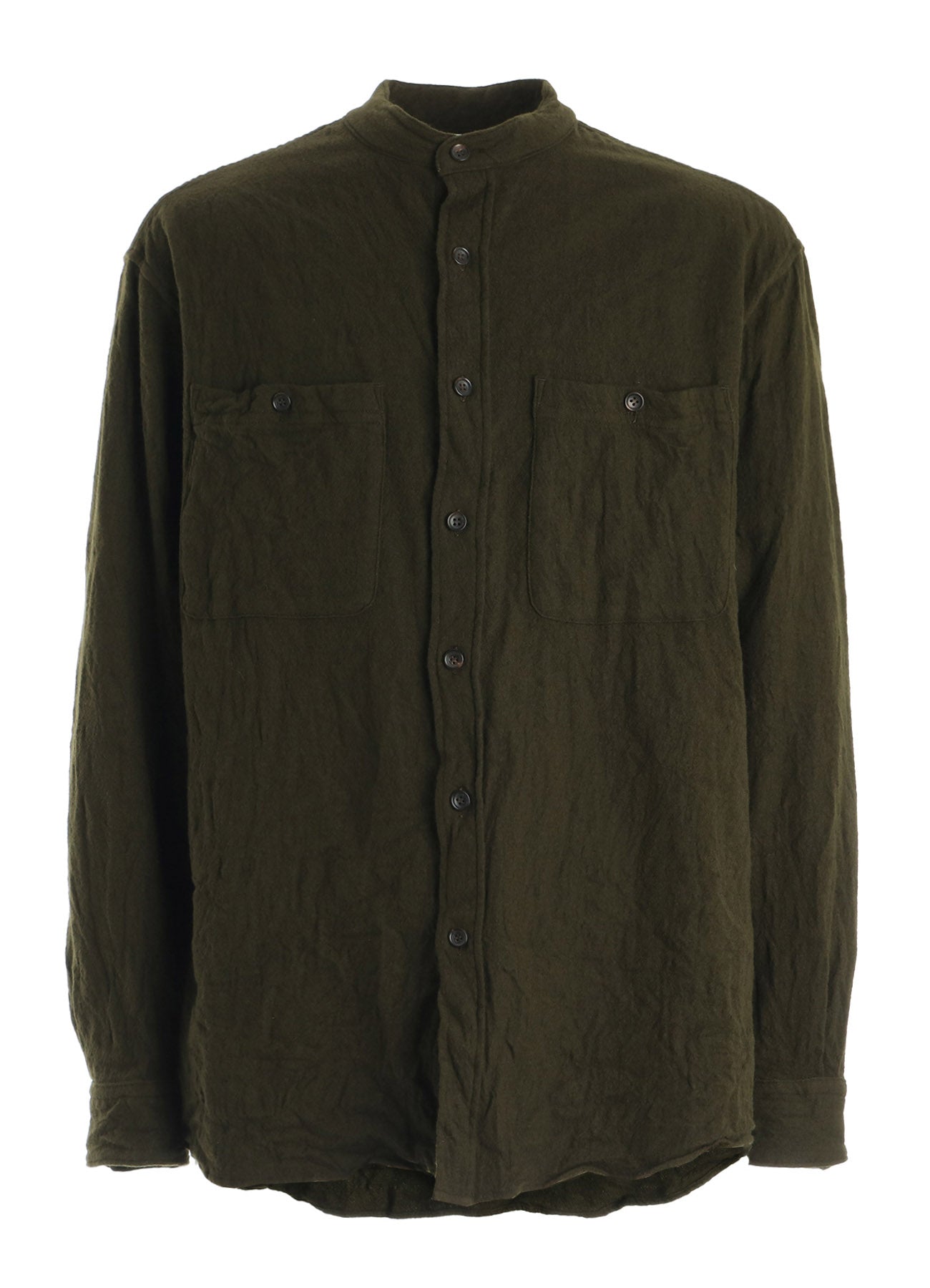 【Y's for men × MASSES】 SHRINK SERGE STAND COLLAR SHIRT