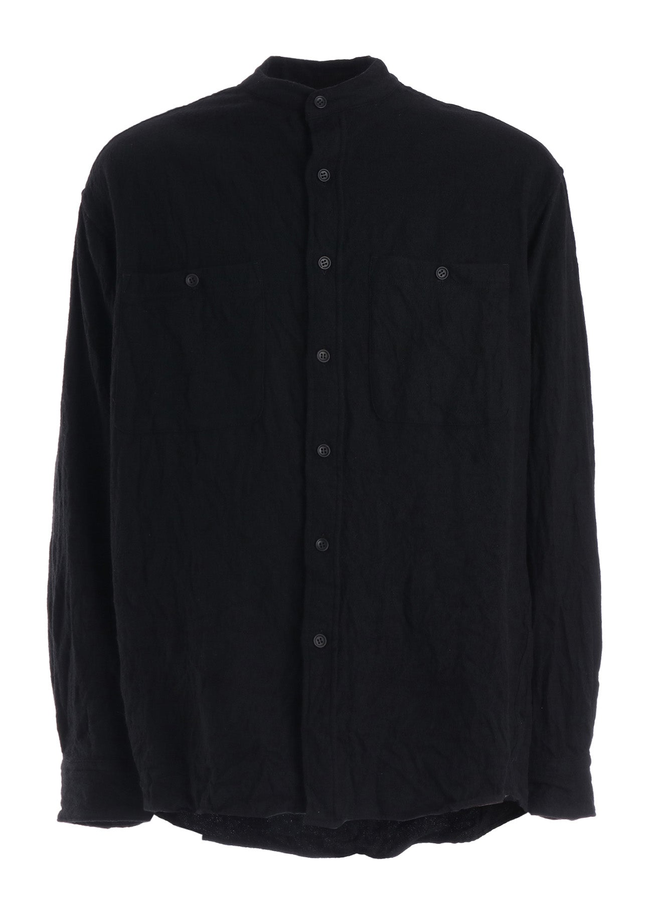 【Y's for men × MASSES】 SHRINK SERGE STAND COLLAR SHIRT