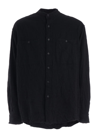 【Y's for men × MASSES】 SHRINK SERGE STAND COLLAR SHIRT