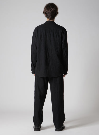 【Y's for men × MASSES】 SHRINK SERGE STAND COLLAR SHIRT