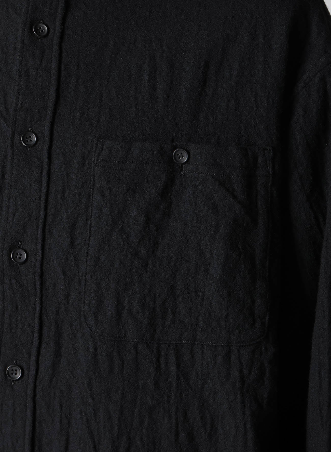 【Y's for men × MASSES】 SHRINK SERGE STAND COLLAR SHIRT