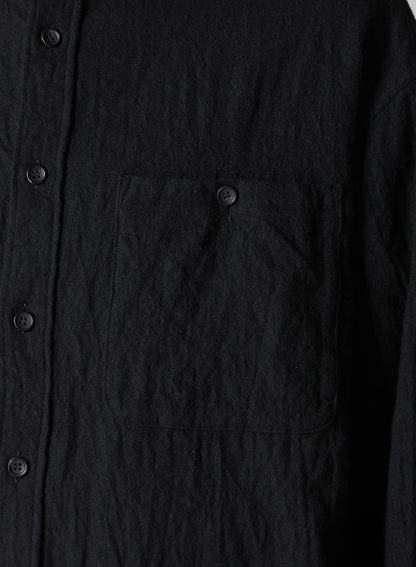 【Y's for men × MASSES】 SHRINK SERGE STAND COLLAR SHIRT