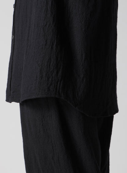 【Y's for men × MASSES】 SHRINK SERGE STAND COLLAR SHIRT