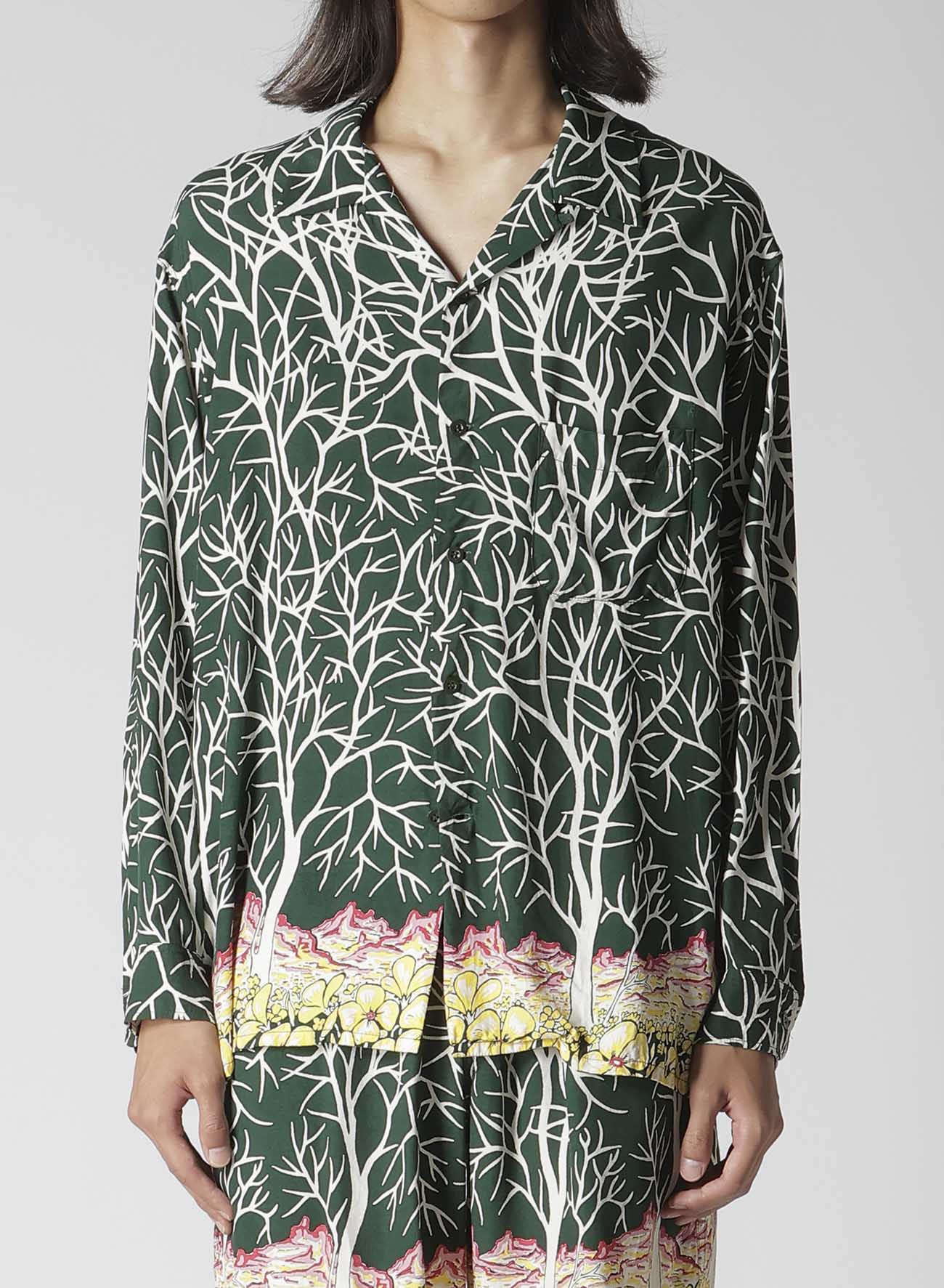 【Y's for men × MASSES】HAWAIIAN LONG SLEEVE SHIRT