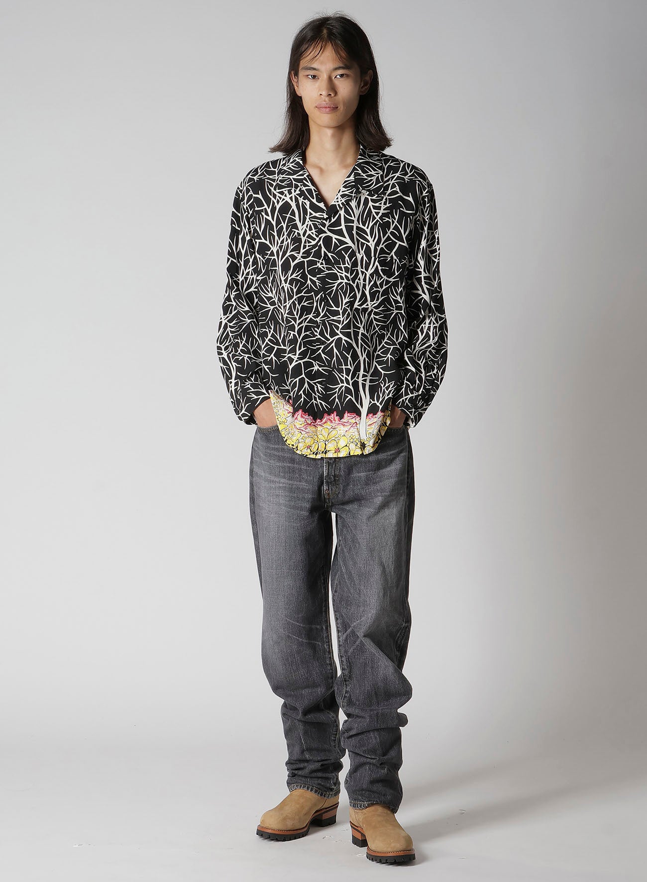 【Y's for men × MASSES】HAWAIIAN LONG SLEEVE SHIRT