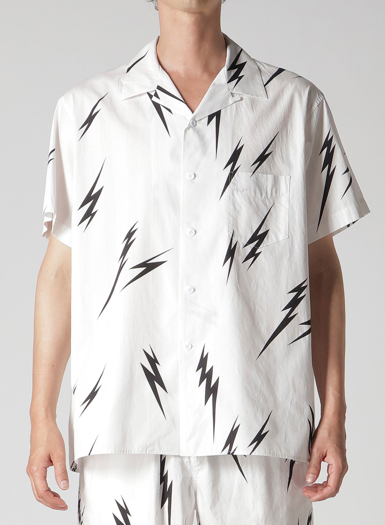 Y's for men × MASSES】THUNDER PRINT SHORT SLEEVE SHIRT – THE SHOP