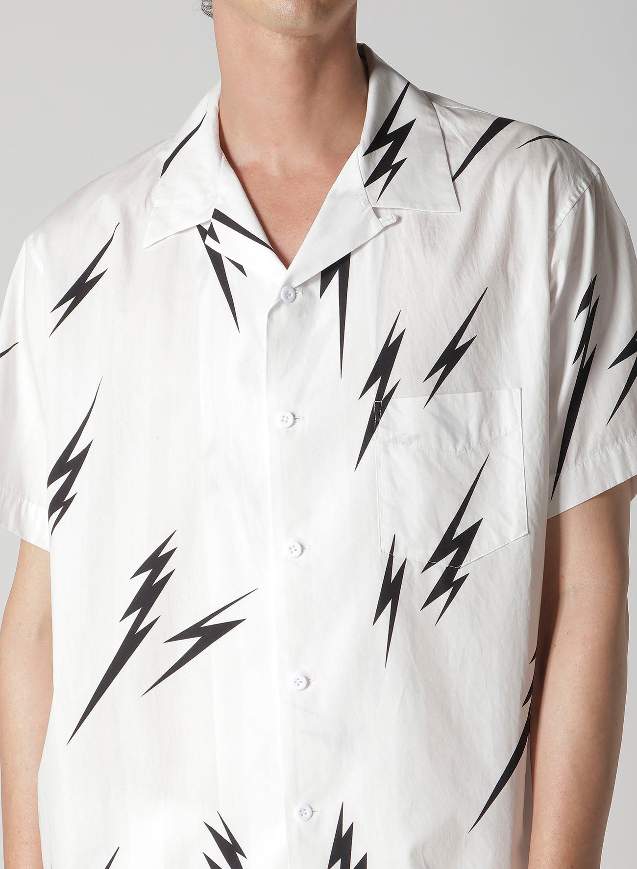 【Y's for men × MASSES】THUNDER PRINT SHORT SLEEVE SHIRT