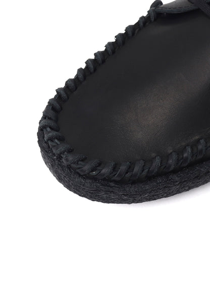 3 HOLES MOCCASIN SHOES BLACK