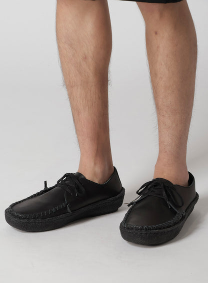 3 HOLES MOCCASIN SHOES BLACK