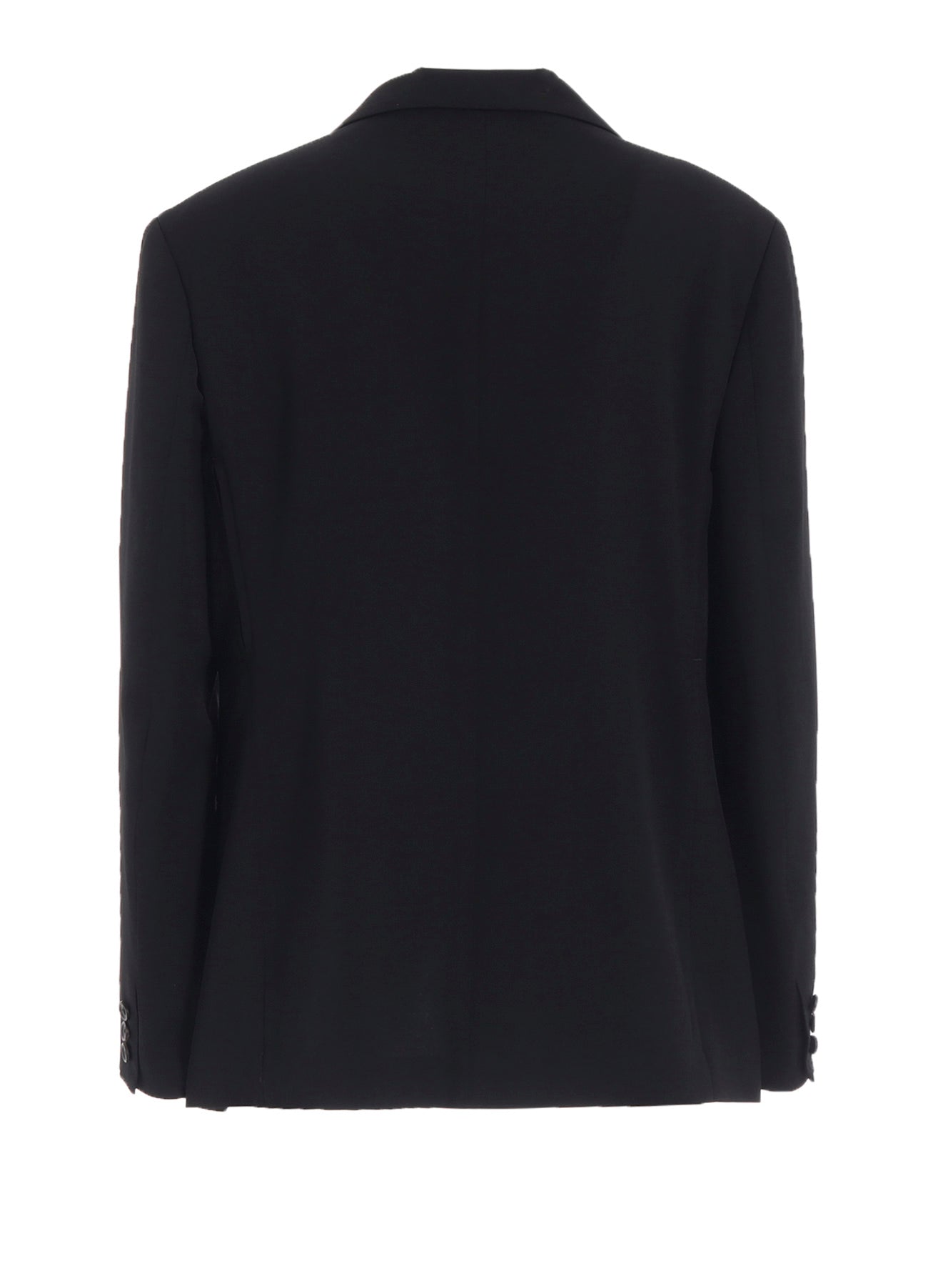 WOOL GABARDINE PEACKED LAPEL 2-BUTTON JACKET