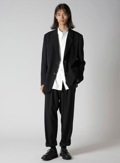 WOOL GABARDINE LEFT AND RIGHT CHANGE POCKET JACKET
