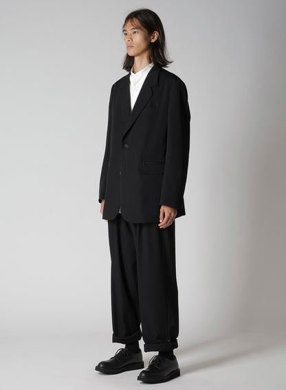 WOOL GABARDINE LEFT AND RIGHT CHANGE POCKET JACKET