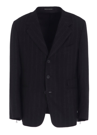 ZIP OPENED CUFF 3-BUTTON JACKET