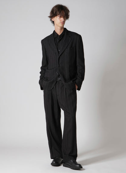 ZIP OPENED CUFF 3-BUTTON JACKET