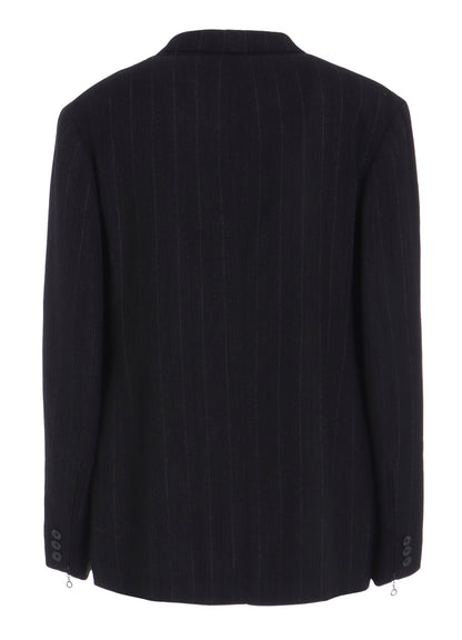 ZIP OPENED CUFF 3-BUTTON JACKET