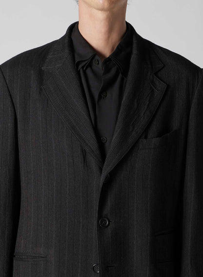 ZIP OPENED CUFF 3-BUTTON JACKET