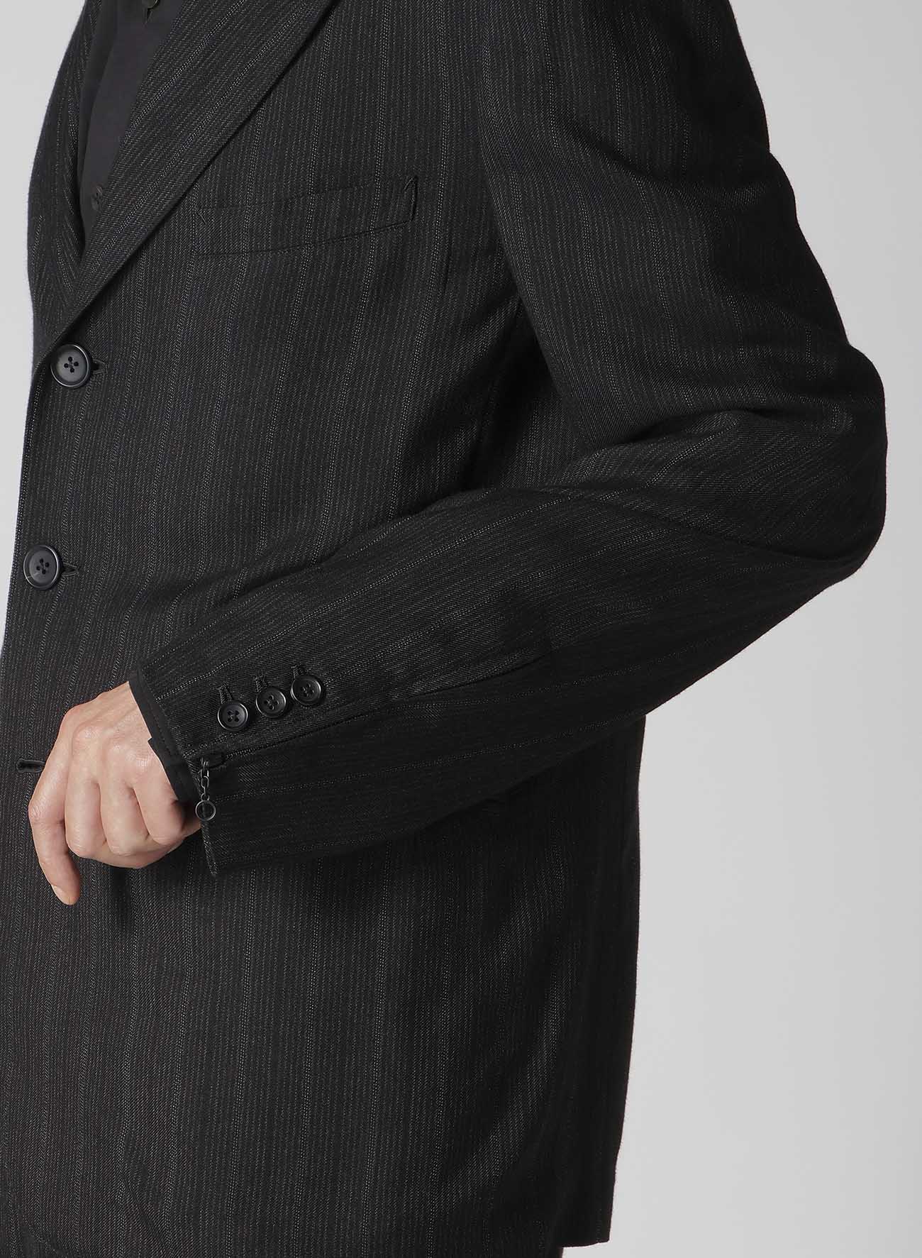 ZIP OPENED CUFF 3-BUTTON JACKET