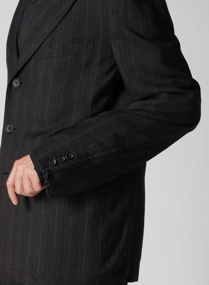 ZIP OPENED CUFF 3-BUTTON JACKET