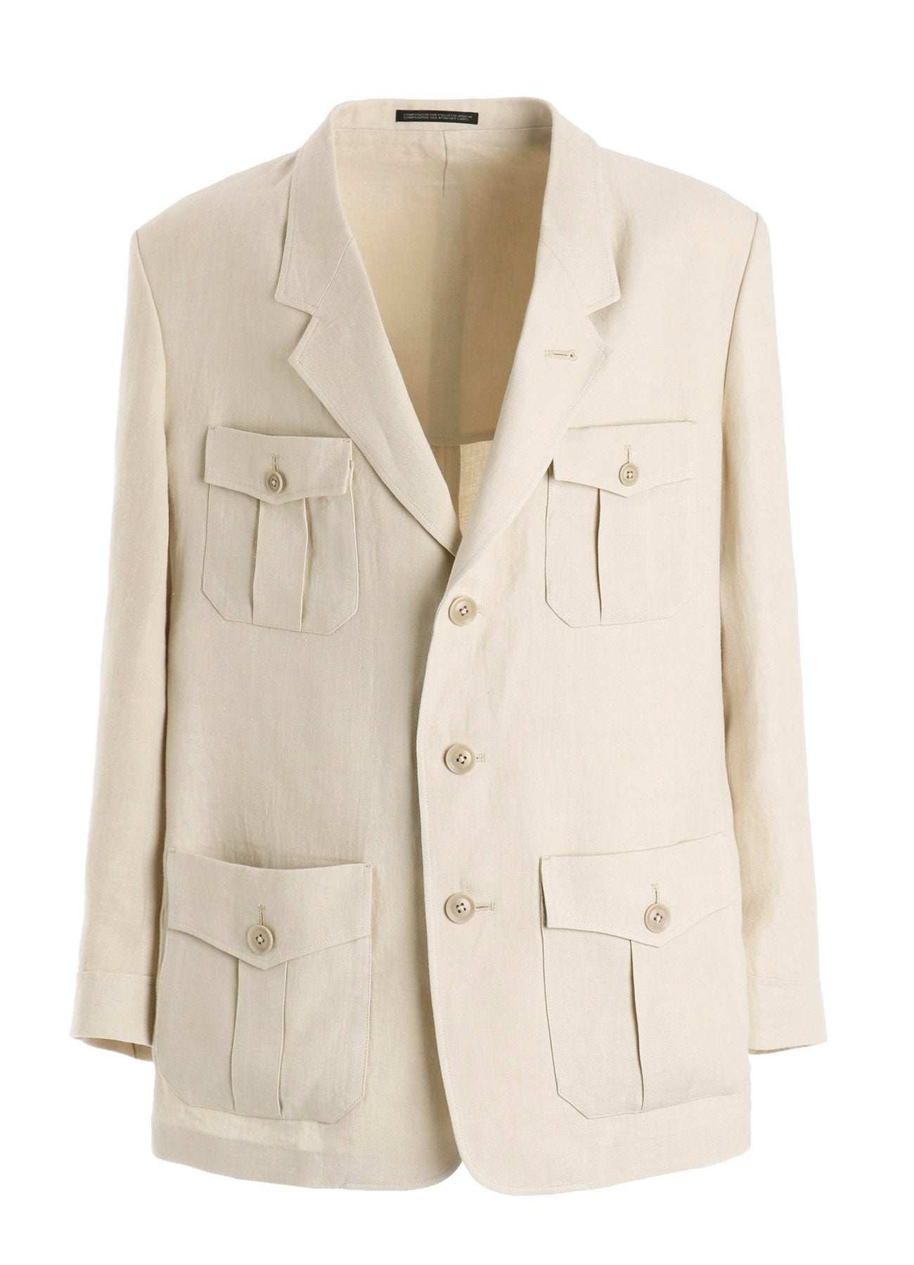 UN-DYED LINEN TWILL 4 POCKETS JACKET