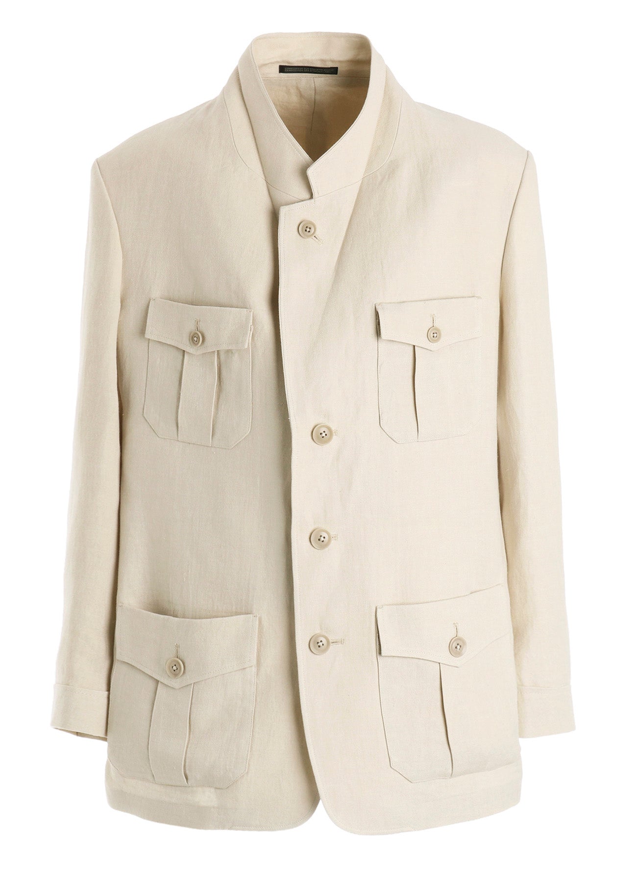 UN-DYED LINEN TWILL 4 POCKETS JACKET