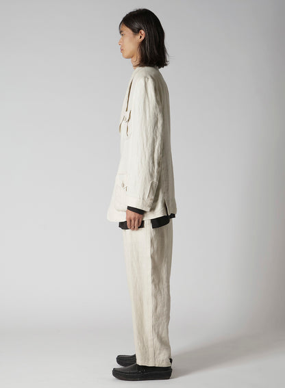 UN-DYED LINEN TWILL 4 POCKETS JACKET