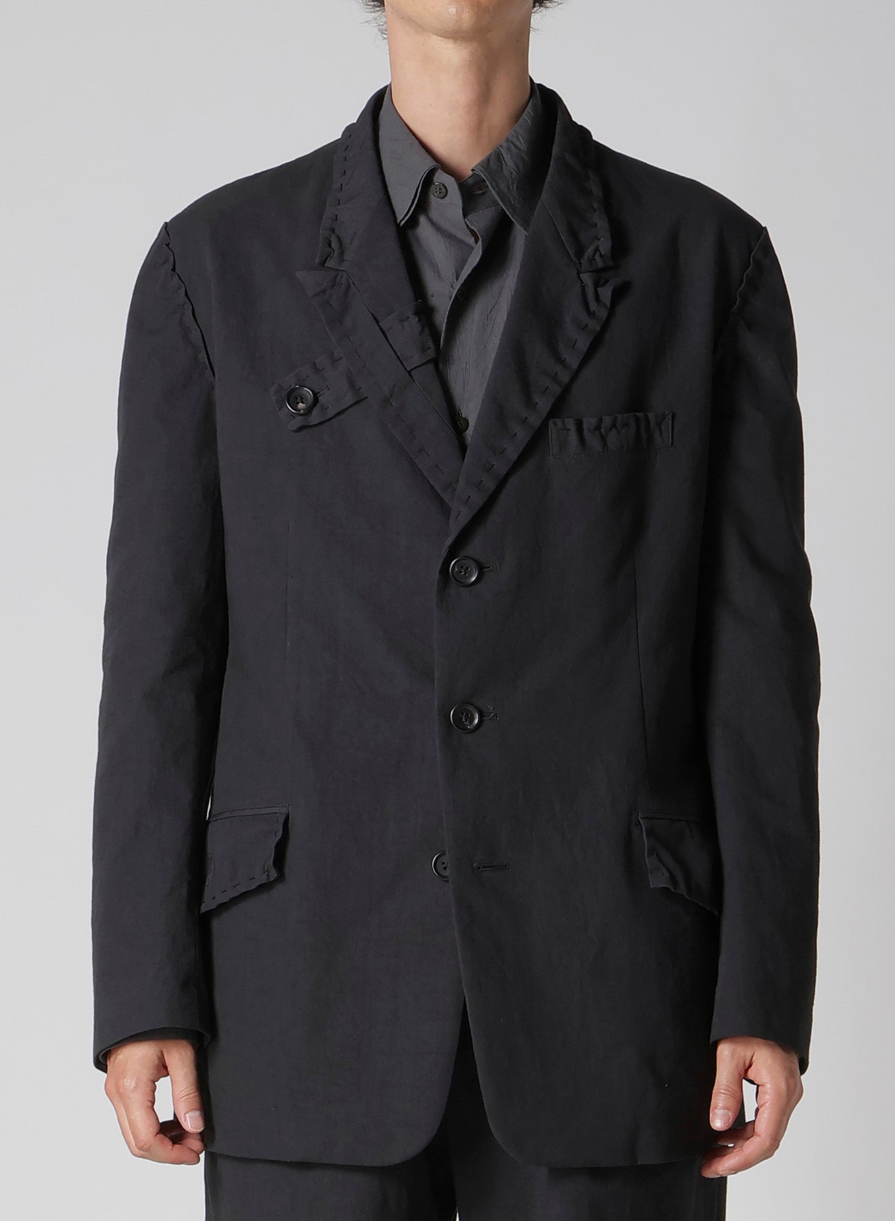 HAND STITCH LAPEL TAB JACKET – THE SHOP YOHJI YAMAMOTO