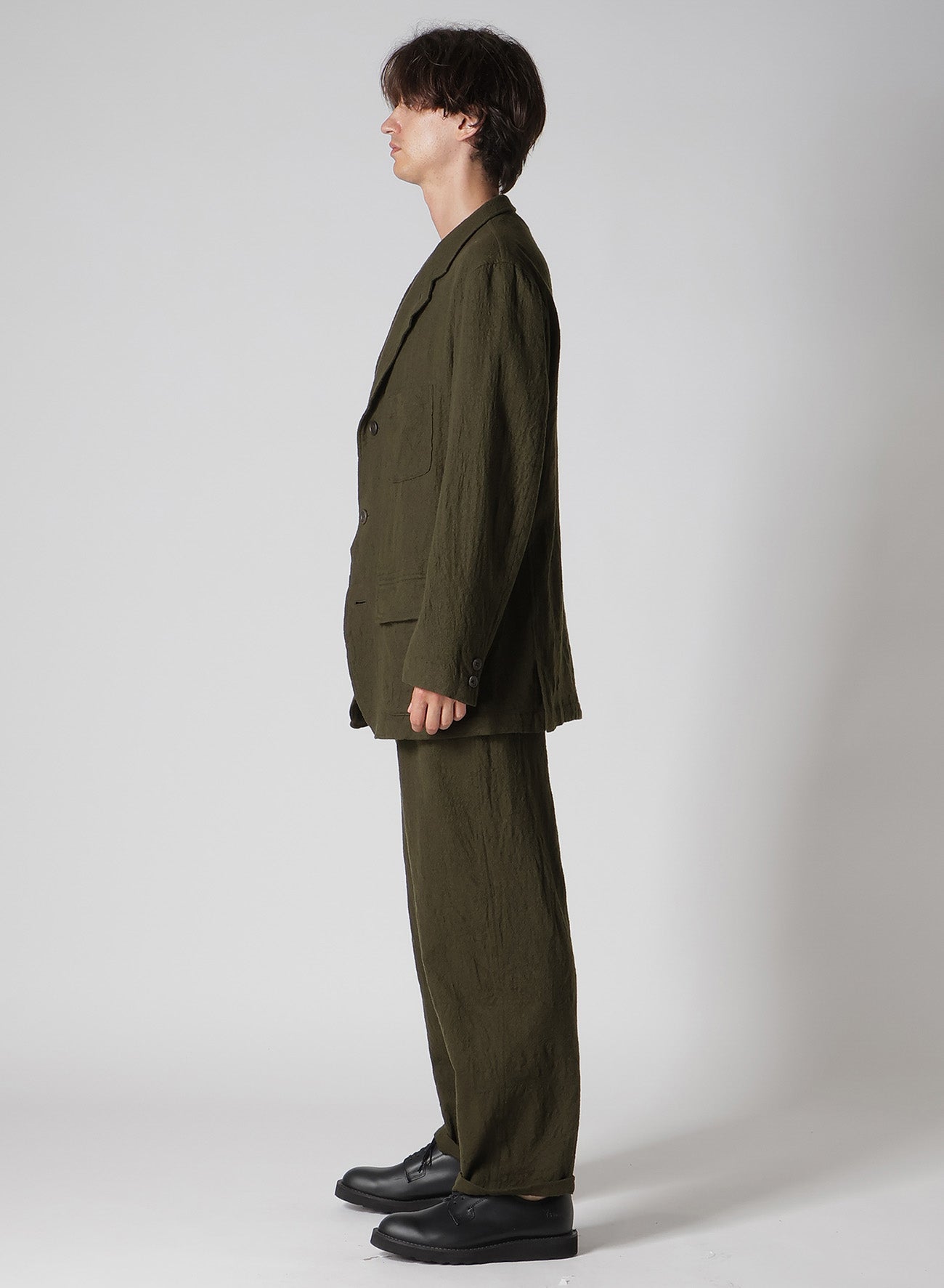 Y's for men 1980's ヘリンボーン 3B ジャケット Y's for men × MASSES】 SHRINK SERGE 3B JACKET – THE SHOP YOHJI
