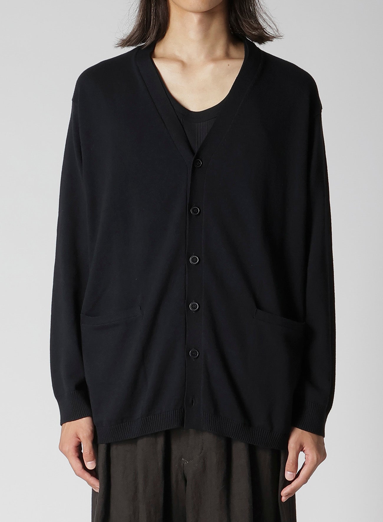 Y's for men LOGO V-NECK CARDIGAN