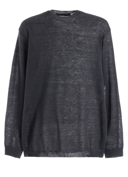 12G1PLY PLAIN STITCH ROUND NECK PULLOVER